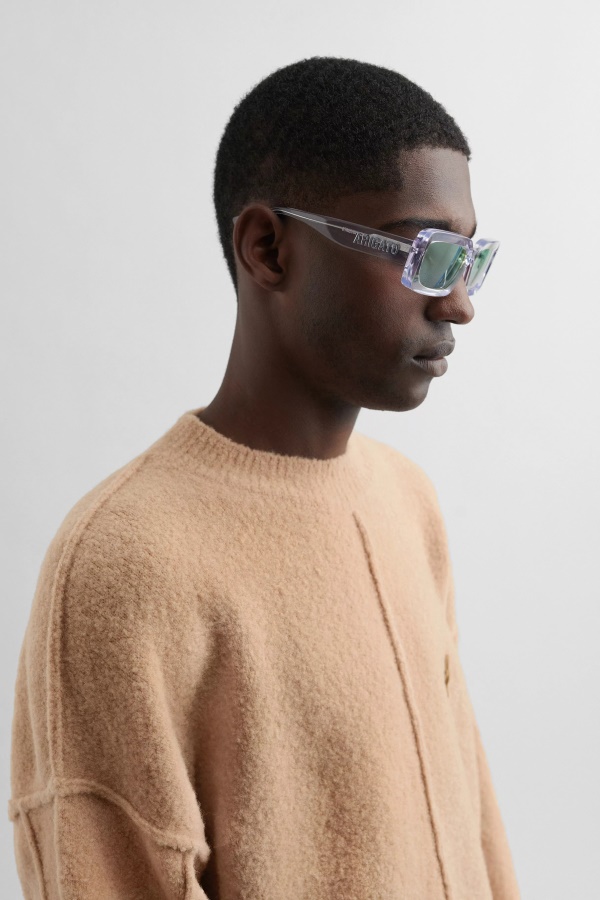 Areena Suorakulmaiset Aurinkolasit Läpinäkyvä Vihreä Axel Arigato