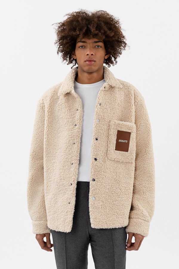 Axel Arigato Beige Haapa Teddy Overshirt