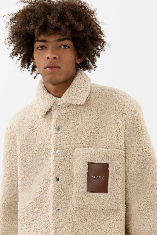 Axel Arigato Beige Haapa Teddy Overshirt