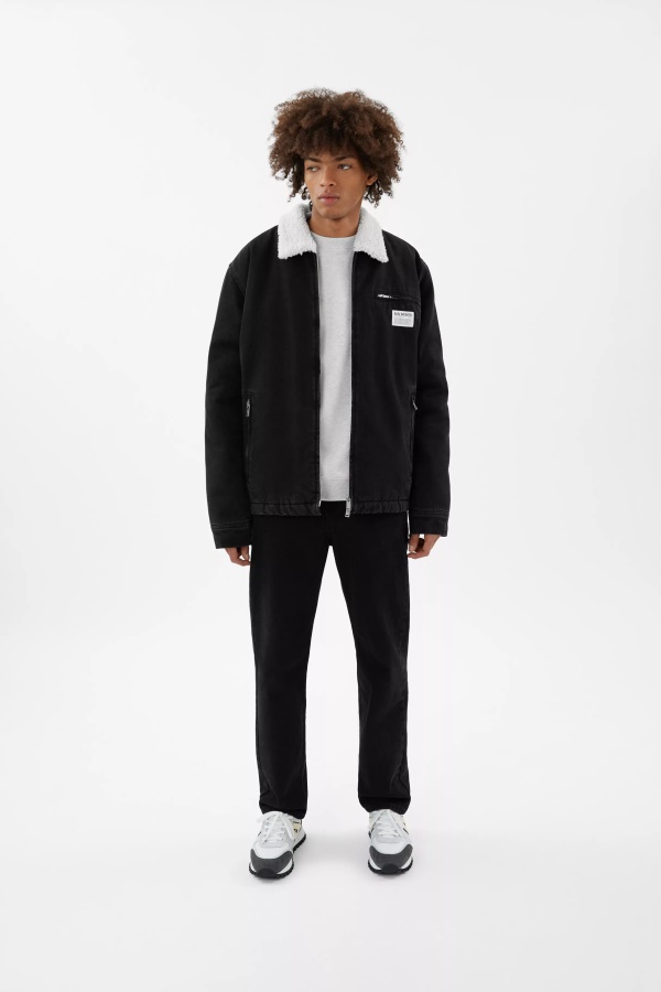 Axel Arigato Crew Pehmustettu Farkkutakki Musta Kivi Pesty