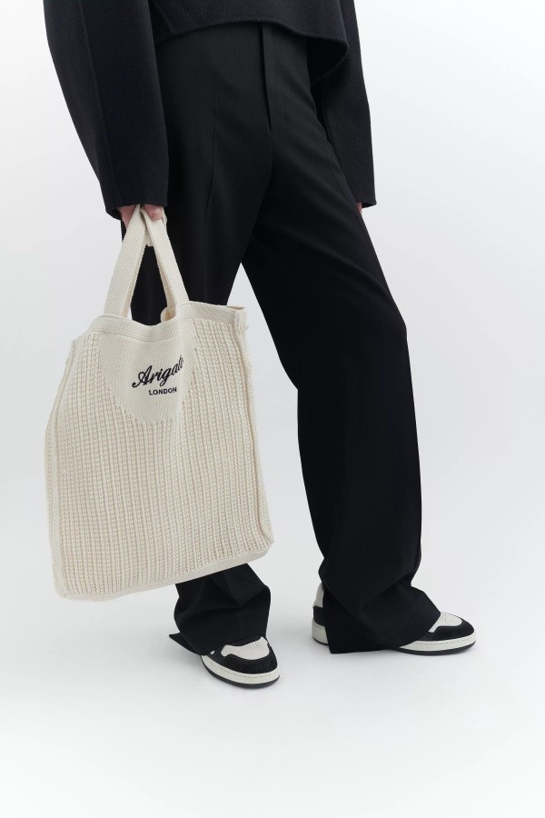 Axel Arigato Ecru Grid Neulottu Shopper