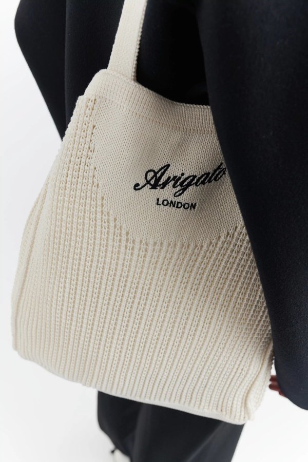 Axel Arigato Ecru Grid Neulottu Shopper