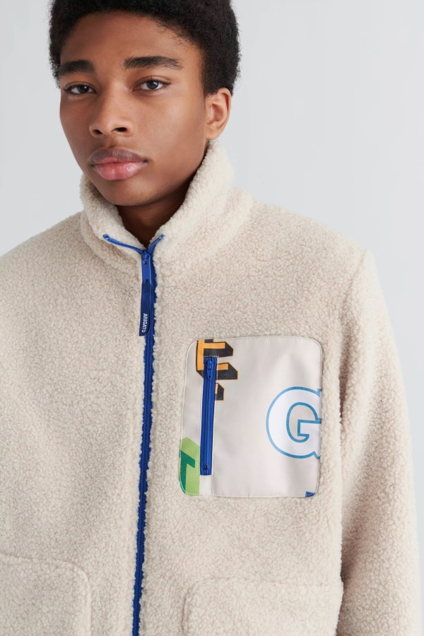 Axel Arigato Ecru Sininen Inferno Billie Fleecetakki