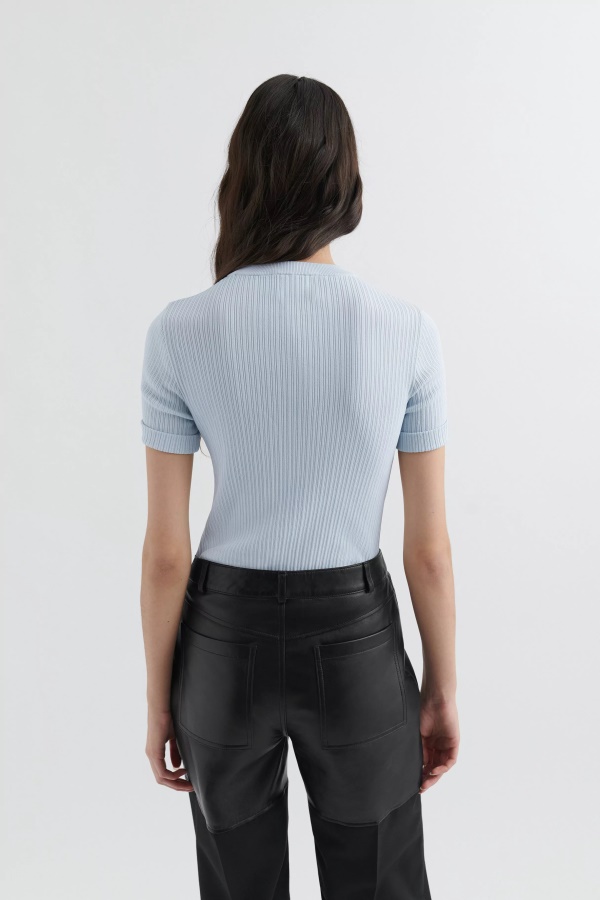 Axel Arigato Kunnia Neuloa T-paita Vaaleansininen