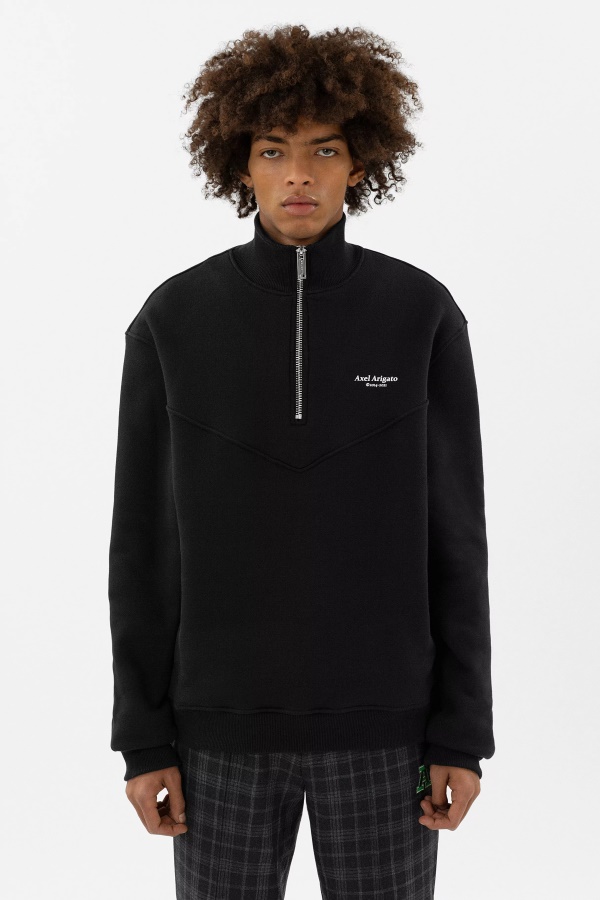 Axel Arigato Musta Fokus Puolivetoketjullinen Collegepaita