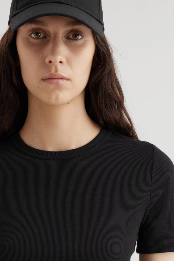 Axel Arigato Musta Signature Slim Rib T-paita