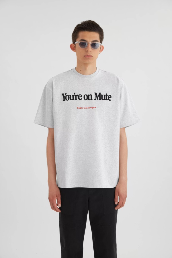 Axel Arigato Mute T-paita Vaaleanharmaa Melange