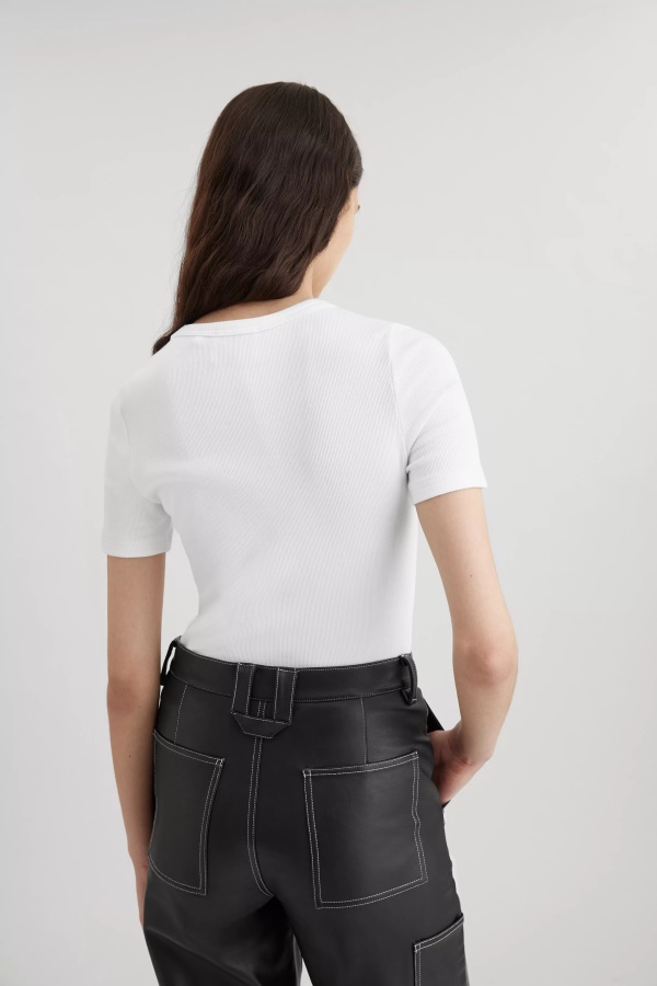 Axel Arigato Signature Slim Rib T-paita Valkoinen