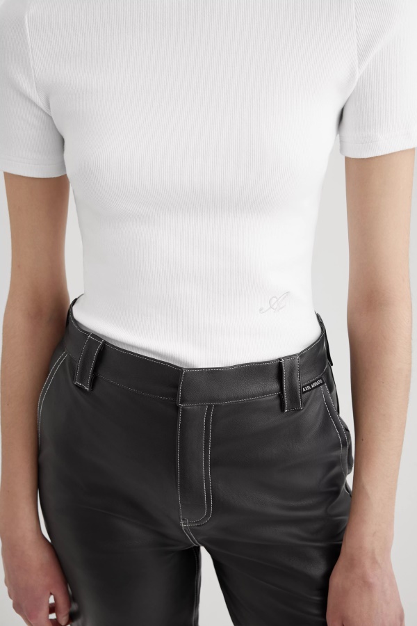 Axel Arigato Signature Slim Rib T-paita Valkoinen