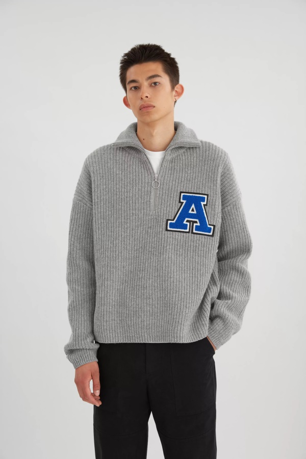 Axel Arigato Team Halfzip Pusero Harmaa Melange