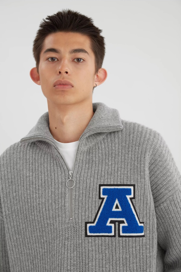 Axel Arigato Team Halfzip Pusero Harmaa Melange