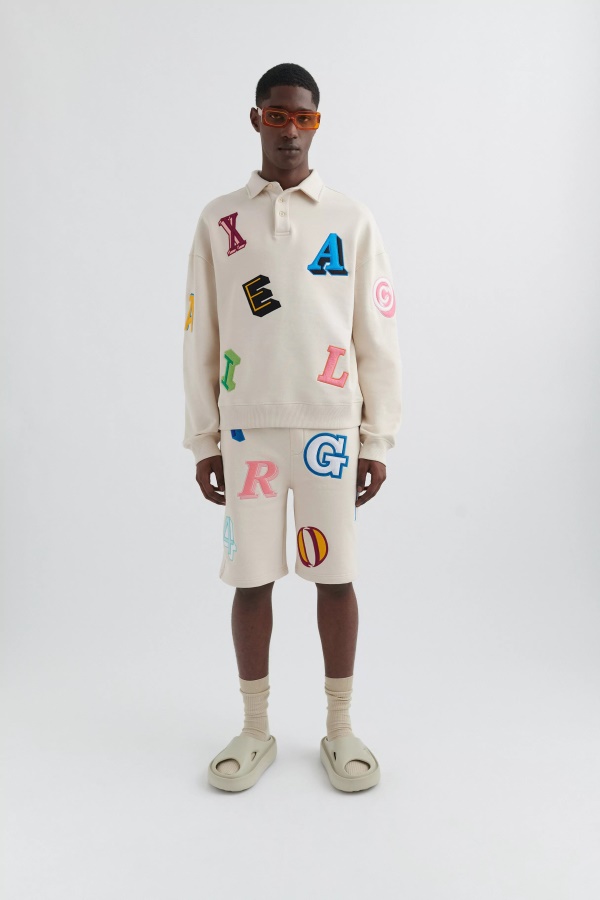 Axel Arigato Vaalea Beige Helvetin Monogrammi Poolopaita