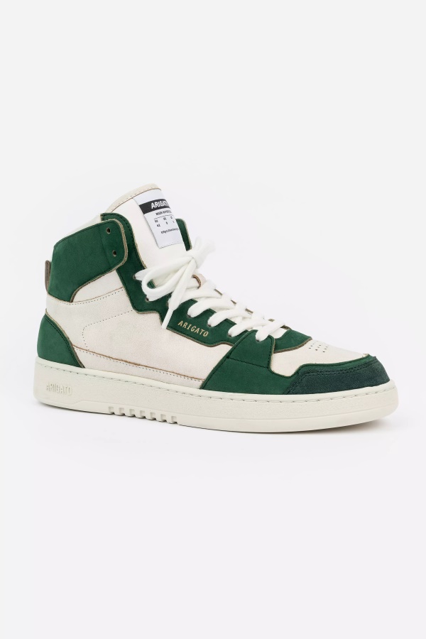 Axel Arigato White Kale Green Dice Hi Sneaker