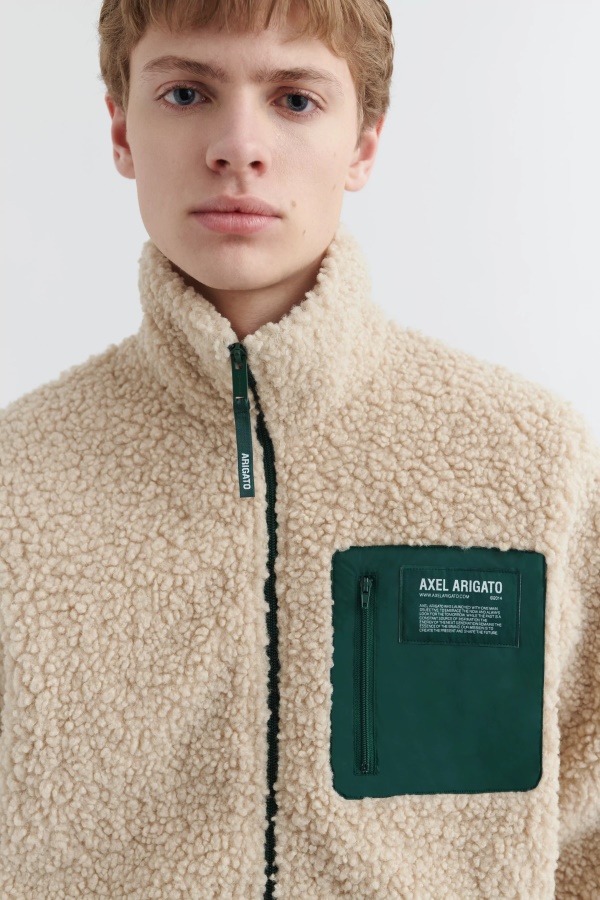 Billie Fleecetakki Axel Arigato Beigenvihreä